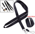YOUOWO 5 Pack Nylon Neck Lanyards with Detachable Buckle, Breakaway Strap for ID Badge, Key, Phones, USB, Black, Blue,