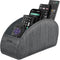 SITHON PU Leather Remote Control Holder with 5 Compartments, Desktop Organizer for TV, DVD, Media Player, Woodgrain Gray