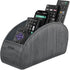 SITHON PU Leather Remote Control Holder with 5 Compartments, Desktop Organizer for TV, DVD, Media Player, Woodgrain Gray