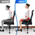TranquilRelax Tailbone Seat Cushion Office Chair Cushion for Back & & Sciatica Pain Relief, Black Memory Foam Desk