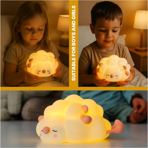 NAVAZAR 3-Level Dimming, 30-Min Baby Night Light for Kids, Cute Nursery Night Light Lamp, Toddler Portable Night Light