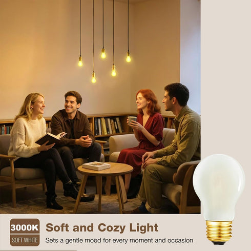 DONDDA E26 Bulb A15 Bulb 4W 40 Bulb Dimmable AC120V 3000K E26 Bulbs Bulbs 40 400lm 6Pack Light Light Equal watt Led