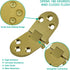 4pcs Round Edge Hinge, Brass Butler Tray Hinge with Screws, 180 Degree Folding Flip Top Hinge for Furniture