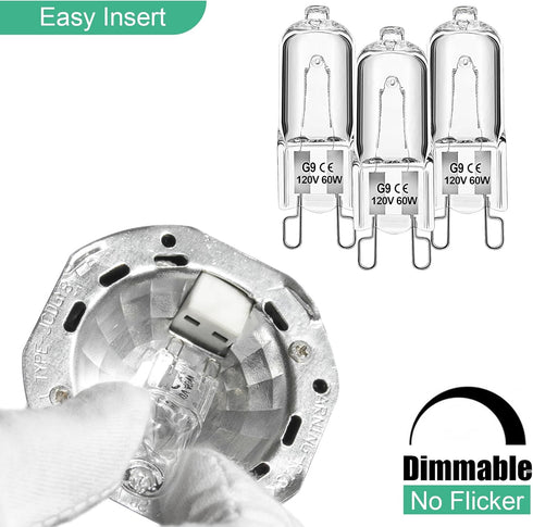 60W G9 Bulbs 2 12 G9 Bulb 60 120V, T4 G9 Bulb Bulb, Dimmable Halogen Light Pin, Pcs Xenon Watt JCD Halogen Bi-Pin Small