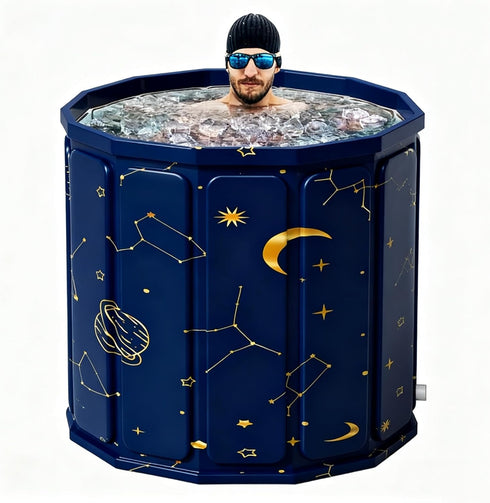 Katotey Portable Foldable Ice Bath Tub, 90-Gal Large Capacity-2-in-1 Hot & Cold Plunge