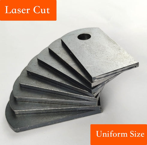 Weld on Steel tabs. Weld on Light tabs Made from Premium 9 Gauge A36 Hot Rolled Mild Steel. 1-1/4"x2-3/8" Weld tab with a 3/8" Hole. Weld Accessories Steel Welding Tabs.