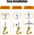 Omytie 15 Ft Heavy Duty Hanging Chain Kit with Connection Locks & Swag Ceiling Hooks for Lighting Fixture, Chandelier
