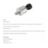 100 Psi Pressure Transducer Sensor for Oil, Fuel, Air, Water, 1/8" NPT Thread