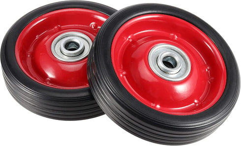 4 Pack 5" x 1.5" Solid Rubber Flat Free Tires, Premium Hand Truck Tires with Ball Bearings, 88 lbs Capacity