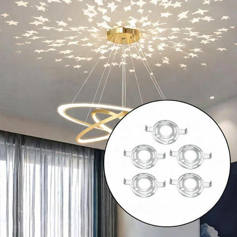 KiBcsLic 5x 125 mm Light Fixture Mounting Bracket Ceiling Light Plate, Steel Crossbar Plate Round for Close to Ceiling