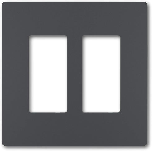 Legrand radiant RWP262GCC6 Screwless Wall Plates, 2 Gang, Graphite (1 Count)