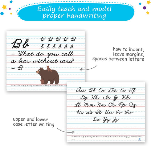 Jumbo Magnetic Handwriting Paper, Magnetic Lined Paper for Whiteboard, Giant Early Writing Page, Classroom Resources
