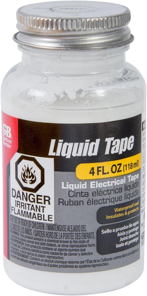 Gardner Bender LTW-400 4 Oz White Liquid Electrical Tape, 4 Fl Oz Bottle