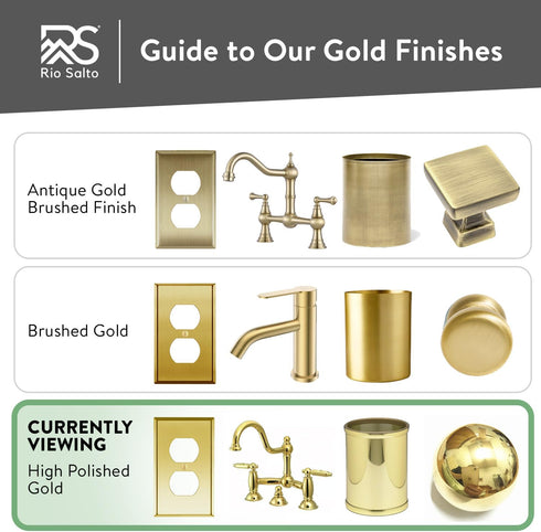 BRASS Duplex Gold Outlet Cover, Standard Size Polished Brass Metal Wall Plate
