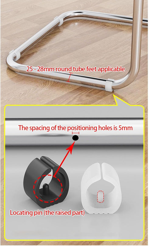 Vdaxvme 12 Pack U-Shape Non-Skid Furniture Pads Chair Leg Protectors For Hard Floors Rolling Carts U Shaped Furniture