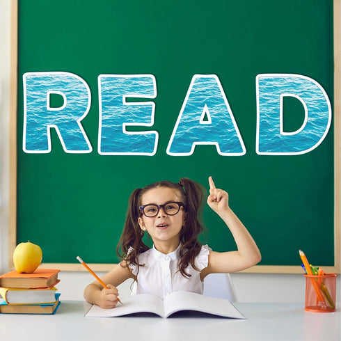 Classroom Reading Poster Decorations, Ocean Theme Bulletin Board Supplies for Pre-School Elementary