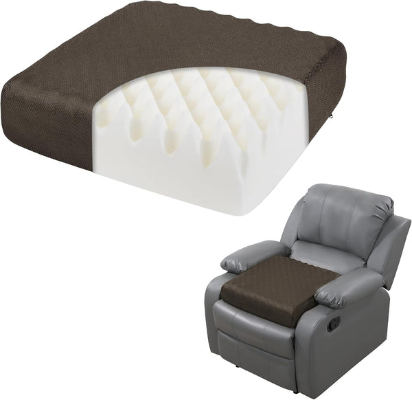 HOMBYS 5" Thick Egg Shaped Foam Recliner Chair Cushion for Elderly, Thicken