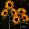 Solar Sunflower Lights, 800mA Solar Garden Light with Real Looking Flowers for Outdoor Waterproof Stake Lights (2 Pack)