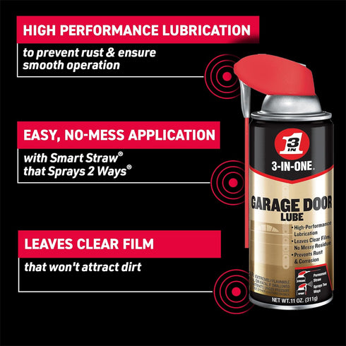 3-IN-ONE 2 11 OZ Garage Door Lubricant with SMART STRAW SPRAYS WAYS