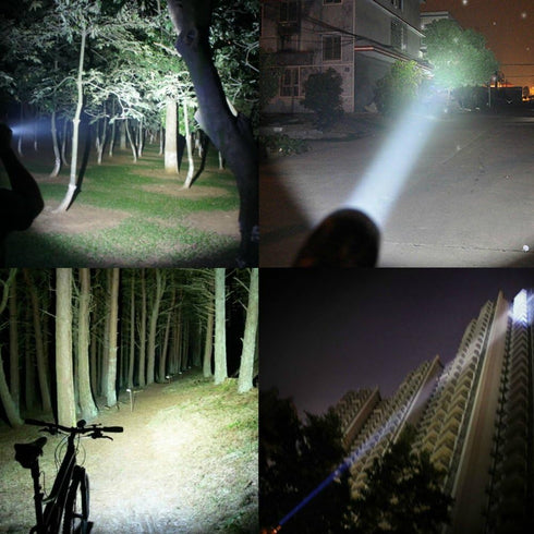 PeakPlus Rechargeable Tactical Flashlight LFX1000 (Rechargeable Battery and Charger Included) - High Lumens LED, Super Bright, Zoomable, 5 Modes, Water Resistant - Best Camping, Emergency Flashlights by PeakPlus