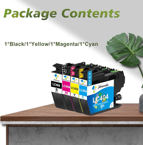 LC404 Ink Cartridges for Brother Printer Compatible Replacement for LC404 LC 404XL for MFC-J1205W MFC-J1215W