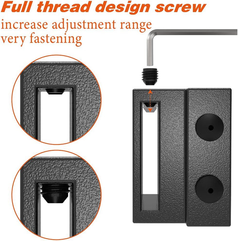 ZEKOO Steel Stopper Limit Device for Sliding Barn Door Hardware Track Roller Stop Kit Accessories