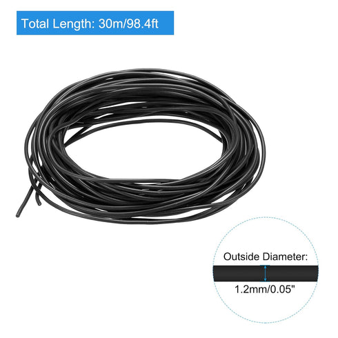 MECCANIXITY 28 Gauge Silicone Wire, 28AWG High Temperature Hookup Stranded Wire, Tinned Copper Black 30m/98.4ft