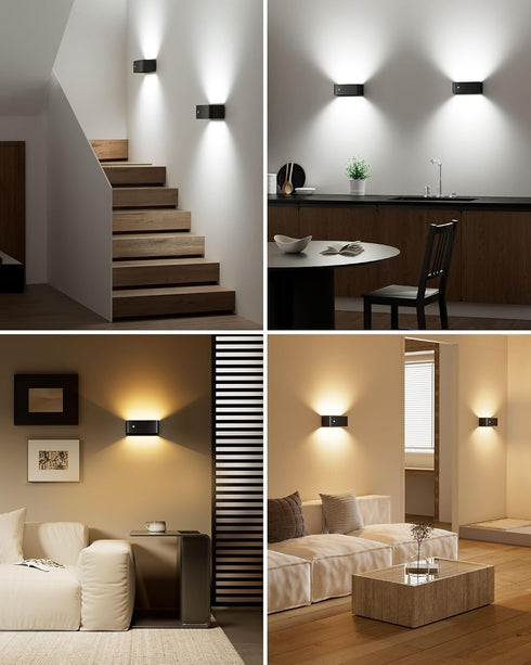 3 8000mAh PopoIron Motion Sensor Wall Sconce Indoor with Remote Control Colors Wireless Wall Light LED Wall Sconces