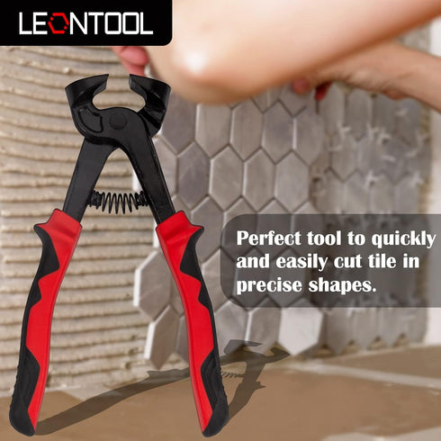 Ceramic Tile Nippers, 7.5-Inch Mosaic Trimmer Cutter Pliers, Heavy Duty Tile Cutter for Glass & Ceramic