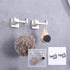 GERZWY Brushed Stainless Steel Coat/Robe Hook, Modern Bathroom Double Towel Hook, Wall Mounted 2 Pack