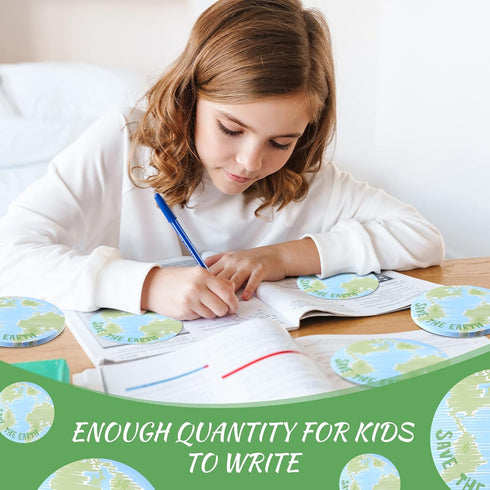 Crtiin 12 Pads Earth Sticky Notes, Globe Planet Notepads, Round Self Stick Memo Pads for School and Office