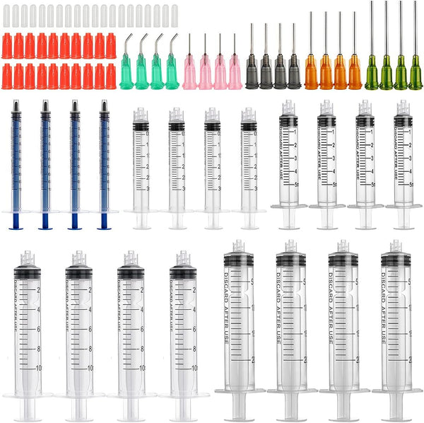 Glue Applicator Syringe with Blunt Tip Needle and Cap for Liquid, Glue, Ink, Perfume, Lip Gloss Making