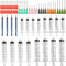 Glue Applicator Syringe with Blunt Tip Needle and Cap for Liquid, Glue, Ink, Perfume, Lip Gloss Making
