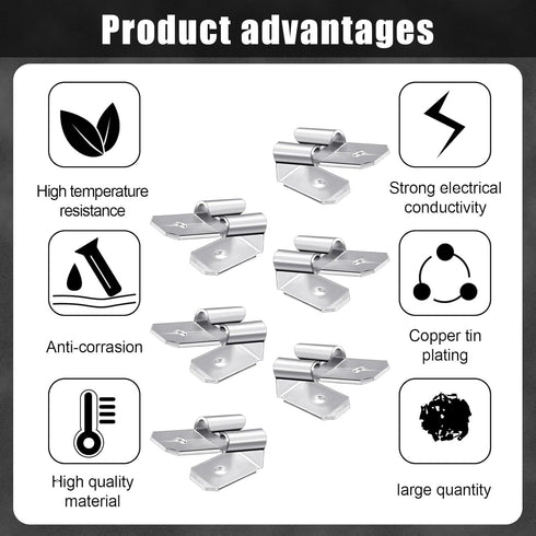 50 Pcs Double Piggyback Spade Connectors, Electrical Double Male Female Adapter Quick Disconnect Piggyback Terminals
