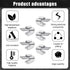 25 Pcs Double Piggyback Spade Connectors, Electrical Double Male Female Adapter Assortment Kit
