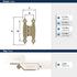 Amerock BPR3406BBZ Cabinet Hinge, 3/8 in Offset Non-Self Closing Face Mount, Golden Champagne, 2 Pack