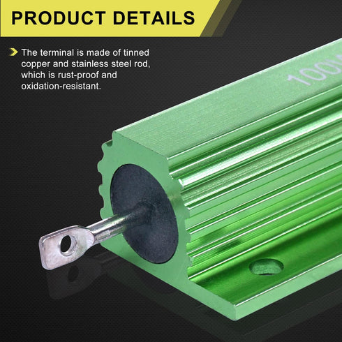 Twidec/2Pcs 100W 8 Ohm Wirewound Resistors, Aluminum Housed Resistor for Power Supply Equipment