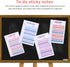 SEWACC to Do Lists Sticky Notes, 4pcs Daily to Do Lists Sticky Notepads, Colorful Lined Sticky Notes for Home Office