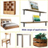 4 4" 4" 90 100x100mm Pcs Black L Bracket Corner Braces Stainless Steel x Shelf Bracket for Wood, Shelves, Furniture