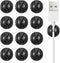 HJZHII 12PCS Cable Clips, Adhesive Cord Holder for Nightstand Cord Organizer Data Cable