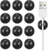 HJZHII 12PCS Cable Clips, Adhesive Cord Holder for Nightstand Cord Organizer Data Cable