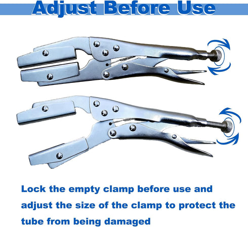 WUYIZHEHAO 10-Inch Set 4-Pack, Pinch Radiator Hose Clamp Pliers Heavy Duty Self-Locking Off Tool for Automobile