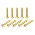 uxcell Flat Head Socket Cap Screws, M3-0.5 x 20mm Brass Inner Hex Drive Fasteners, 50Pcs