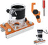 ZMJY 2-in-1 Router Jig for Slotting & Positioning, Heavy-Duty Aluminum Adjustable Bracket for