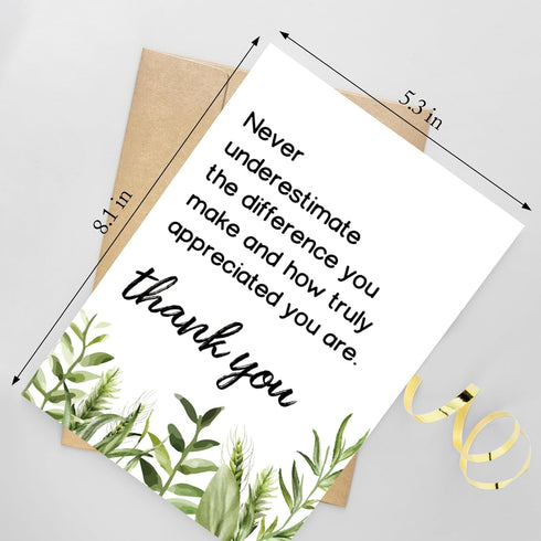 Naixiwen Employee Thank You Card, Appreciation Card for Coworker Boss Staff, Never Underestimate The Different You