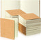 Thenshop 50 Pack Mini Pocket Kraft Notebooks - 4 x 4 Inch, Dot Memo Sketchbooks for School Party Favors (Brown)