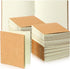 Thenshop 50 Pack Mini Pocket Kraft Notebooks - 4 x 4 Inch, Dot Memo Sketchbooks for School Party Favors (Brown)