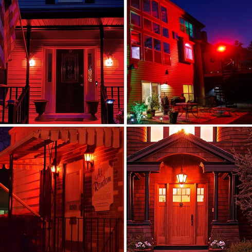 LED Red Light Bulbs 60W Equivalent, A19 LED E26 Base Color Light Bulb, 9W Red LED Lights for Porch, Sleep Night Bulbs Home Lighting Christmas Decoration, Party, Bars, Holiday Lighting, 2 Pack by Winbafu