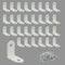 Alise 30PCS L Bracket Corner Brace,White Stainless Steel L Brackets for Shelves,Heavy