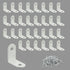 Alise 30PCS L Bracket Corner Brace,White Stainless Steel L Brackets for Shelves,Heavy